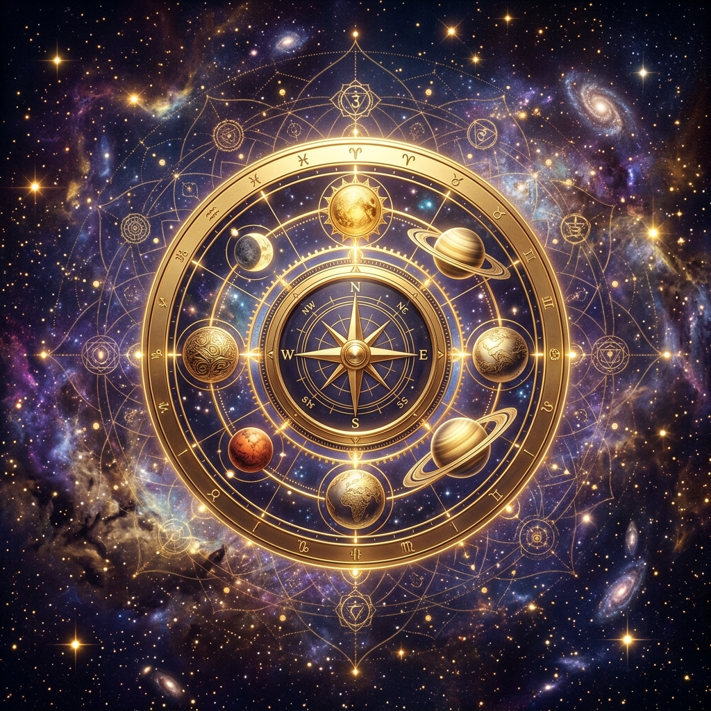 Celestia AI Vedic astrology chart artwork