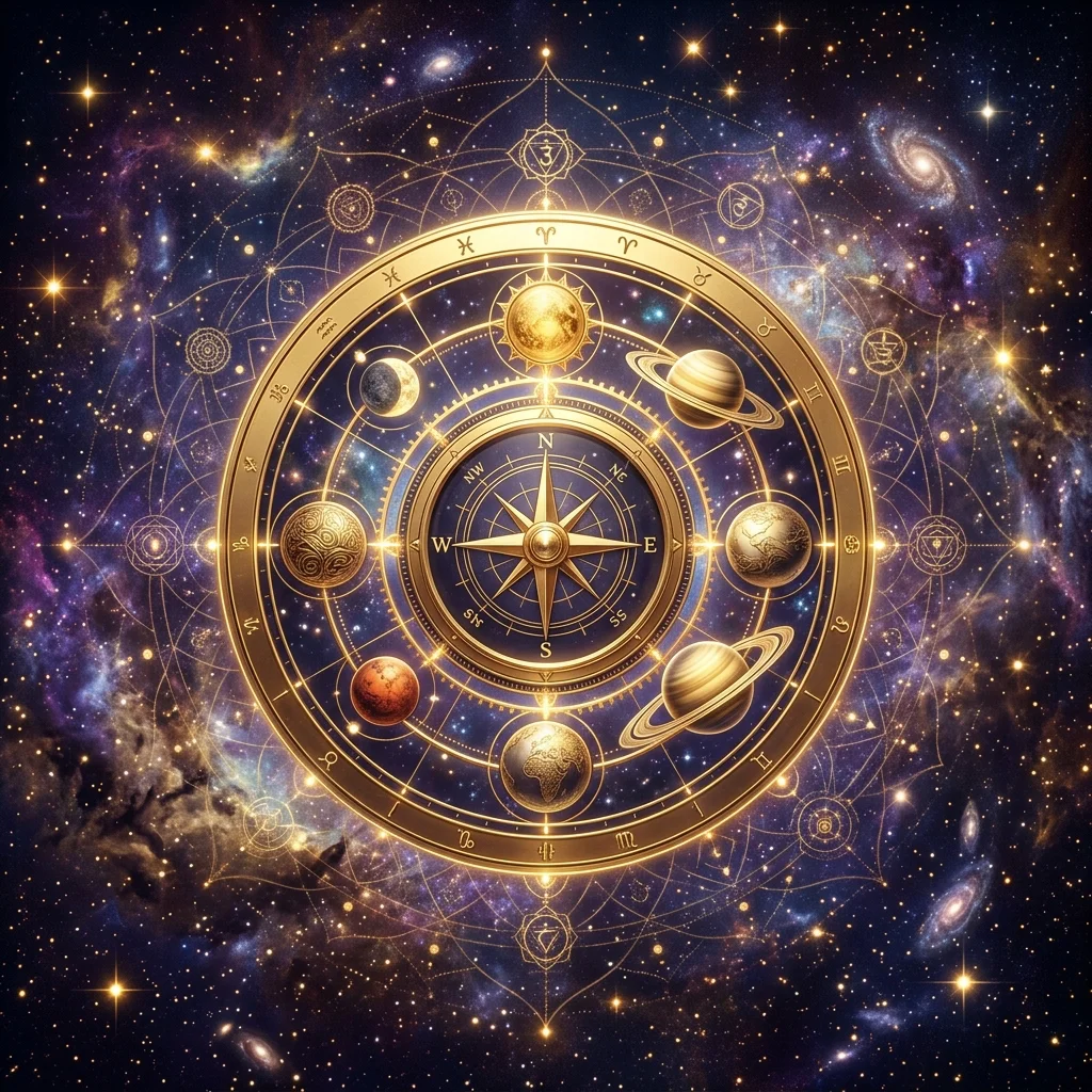 Celestia AI Vedic astrology chart artwork
